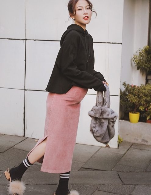 Side Slip Skirt for Pregnant Women