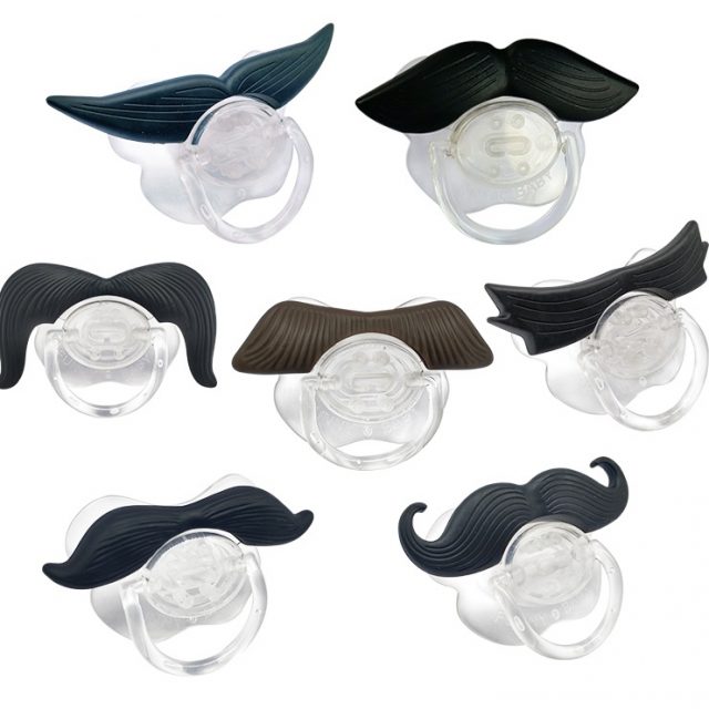 Maternal and Child Supplies Funny Beard Silicone Food Grade Creative Pacifier Breast Pump Accessories