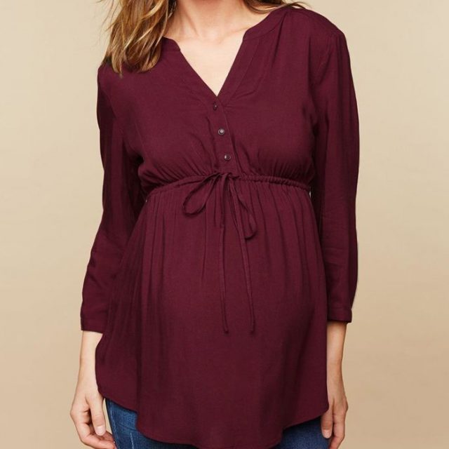 Casual Styled Maternity Blouse for Autumn